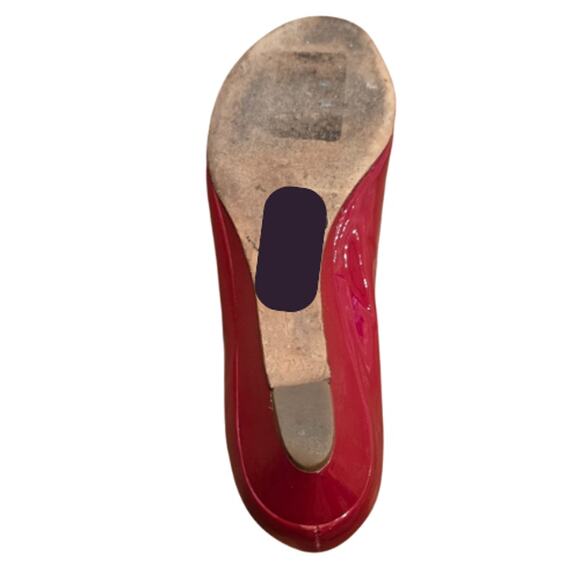 Cole Haan Morgan Peep Toe Wedges in Red Patent – EUC Size 7.5 - Picture 5 of 5